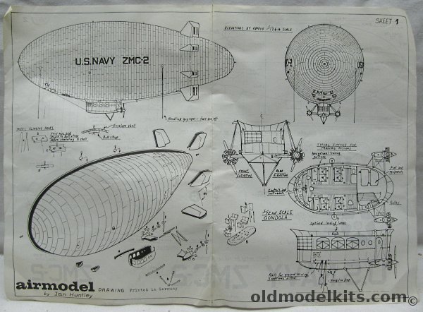Airmodel 1/72 ZMC-2 (Z MC-2) Metal-Clad Rigid Airship - US Navy 1929 - Bagged, 237 plastic model kit